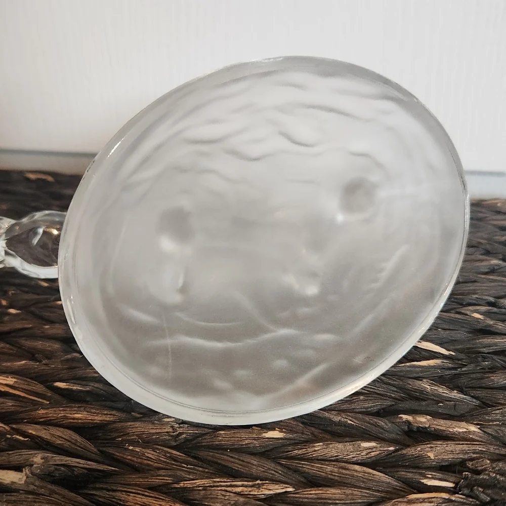 Vintage d'Arques 24% Lead Crystal France Elephant Figurine Sculpture FrostedBase